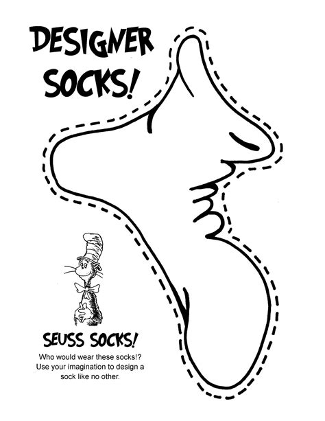 Dr Seuss Sock Template